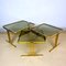 Mid-Century Gold Brass Coffee Tables, Italy, 1960s, Set of 3 4
