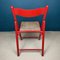 Mid-Century Red Folding Dining Chairs, Italy, 1980s, Set of 4 14