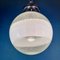 XL Mid-Century White Murano Globe Pendant Lamp, Italy, 1970s 13