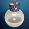 XL Mid-Century White Murano Globe Pendant Lamp, Italy, 1970s, Image 5