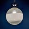 XL Mid-Century White Murano Globe Pendant Lamp, Italy, 1970s 11