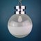 XL Mid-Century White Murano Globe Pendant Lamp, Italy, 1970s, Image 12