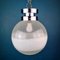 XL Mid-Century White Murano Globe Pendant Lamp, Italy, 1970s 1