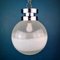 XL Mid-Century White Murano Globe Pendant Lamp, Italy, 1970s, Image 1