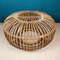 Mid-Century Wicker & Rattan Ottoman or Pouf, Italy, 1950s, Image 9