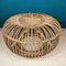 Ottomane ou Pouf Mid-Century en Osier et Rotin, Italie, 1950s 8