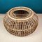 Mid-Century Wicker & Rattan Ottoman or Pouf, Italy, 1950s, Image 7