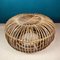 Mid-Century Wicker & Rattan Ottoman or Pouf, Italy, 1950s 1