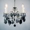 Mid-Century Black Crystal Chandelier, Italy, 1960s 9