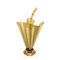 Vintage Golden Umbrella Stand in the Shape of an Umbrella, 1960s, Image 1
