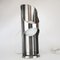 Chrome Cylindrical Structure Desk Lamp with White Globe Ball, 1960s, Image 8