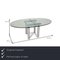 Glass and Chrome Dining Table in Silver from Draenert 2