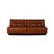 Brown Leather Tema 2-Seat Sofa with Sleeping Function by Franz Fertig 1