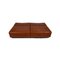 Sofá de dos plazas Tema de cuero marrón con cama de Franz Fertig, Imagen 3