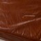 Sofá de dos plazas Tema de cuero marrón con cama de Franz Fertig, Imagen 5