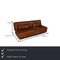 Brown Leather Tema 2-Seat Sofa with Sleeping Function by Franz Fertig 2