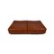 Brown Leather Tema 2-Seat Sofas with Sleep Function and Stool Set by Franz Fertig, Set of 3 6