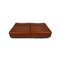 Brown Leather Tema 2-Seat Sofas with Sleep Function and Stool Set by Franz Fertig, Set of 3, Image 6