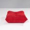 Togo Red Alcantara Armchair and Footstool by Michel Ducaroy for Ligne Roset, Set of 2 13