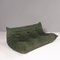 Green Suede Togo Sofa by Michel Dacaroy for Ligne Roset, Image 2