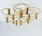 Leola Sculptural Brass 13-Light Ceiling Flush Mount, 1970s 14