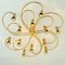 Leola Sculptural Brass 13-Light Ceiling Flush Mount, 1970s 3