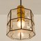 Brass and Topaz Iron Glass Pendant Lights from Kalmar, 1960s, Set of 2, Image 9