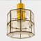 Brass and Topaz Iron Glass Pendant Lights from Kalmar, 1960s, Set of 2, Image 6