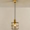 Brass and Topaz Iron Glass Pendant Lights from Kalmar, 1960s, Set of 2, Image 4