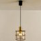 Brass and Topaz Iron Glass Pendant Lights from Kalmar, 1960s, Set of 2, Image 8