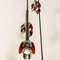 Cascade Fixture with Six Chrome and Orange Pendants in Raak Style, 1970s 3