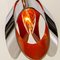 Cascade Fixture with Six Chrome and Orange Pendants in Raak Style, 1970s 10