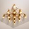 Leola Sculptural Brass 13-Light Flush Mount, 1970s 5