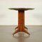 Veneered Wood and Back-Treated Glass Table, Italy, 1950s 3