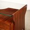 Bureau en Placage de Bois, Laiton et Verre, Italie, 1950s 5