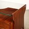 Veneered Wood, Brass and Glass Desk, Italy, 1950s 5