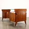 Veneered Wood, Brass and Glass Desk, Italy, 1950s 12