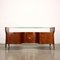 Veneered Wood, Brass and Glass Desk, Italy, 1950s 10