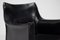 Black Leather Chair by Mario Bellini for Cassina, 1970s 5