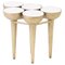 Carrara Marmor Fackel Tisch in Gold 1