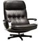 Black Leather Lounge Chair, Image 1