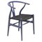 Purple CH24 Wishbone Chair with Black Papercord Seat by Hans Wegner for Carl Hansen, Image 1