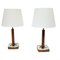 Swedish Leather Table Lamps by Uppsala Armatur, 1960s, Set of 2 1