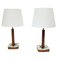 Swedish Leather Table Lamps by Uppsala Armatur, 1960s, Set of 2, Image 1