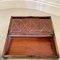 Caja de escritura victoriana antigua grande de madera nudosa de nogal, Imagen 16