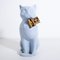 Ceramic Sculpture of Cat with Bow, 1970s 4
