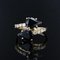 Moderner You and Me Ring aus 18 Karat Gelbgold mit Saphir im Birnenschliff und Diamanten 7