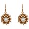 French Pearl and 18 Karat Rose Gold Lever Back Earrings, 20th Century 1