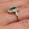 19th Century Emerald and Diamonds Cluster Ring in 18 Karat Rose and White Gold 9