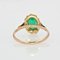19th Century Emerald and Diamonds Cluster Ring in 18 Karat Rose and White Gold 11